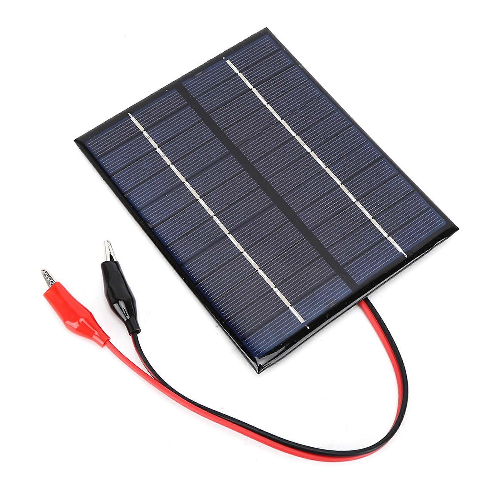Panneau solaire 2 W 12 V en silicium polycristallin, chargeur portable d'extérieur avec clip