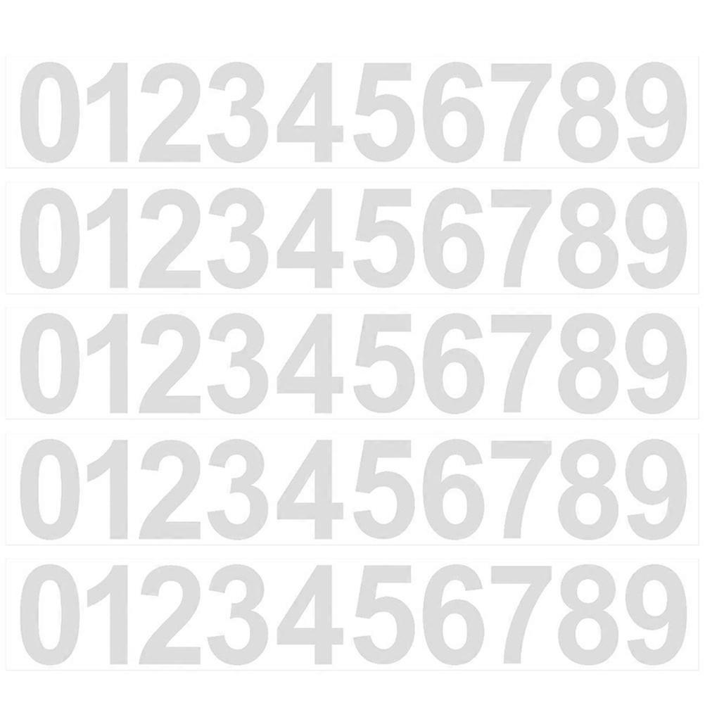 Letters Stickers Number Decal Waterproof Rectangular 5 Sheets