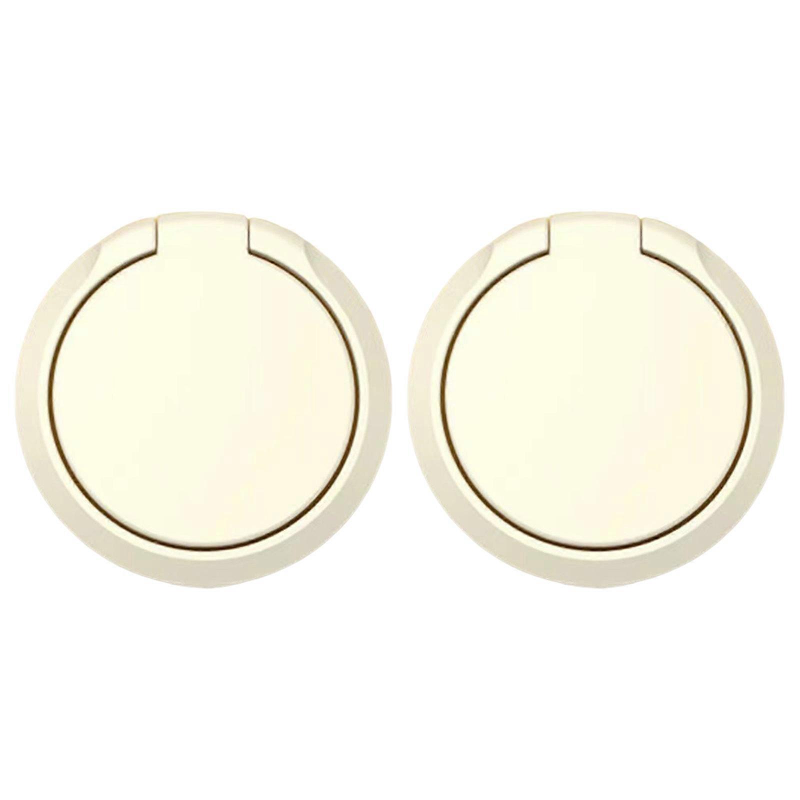 Cellphone Circle Holder Stand, 360 Degree Rotation Finger Circle Kickstand Metal Phone Grip for Smartphone  White