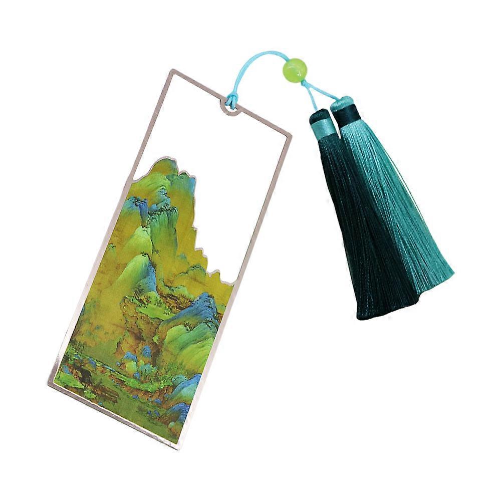 Retro Metal Bookmark Creative Chinese Style For Books Use Polyester Set