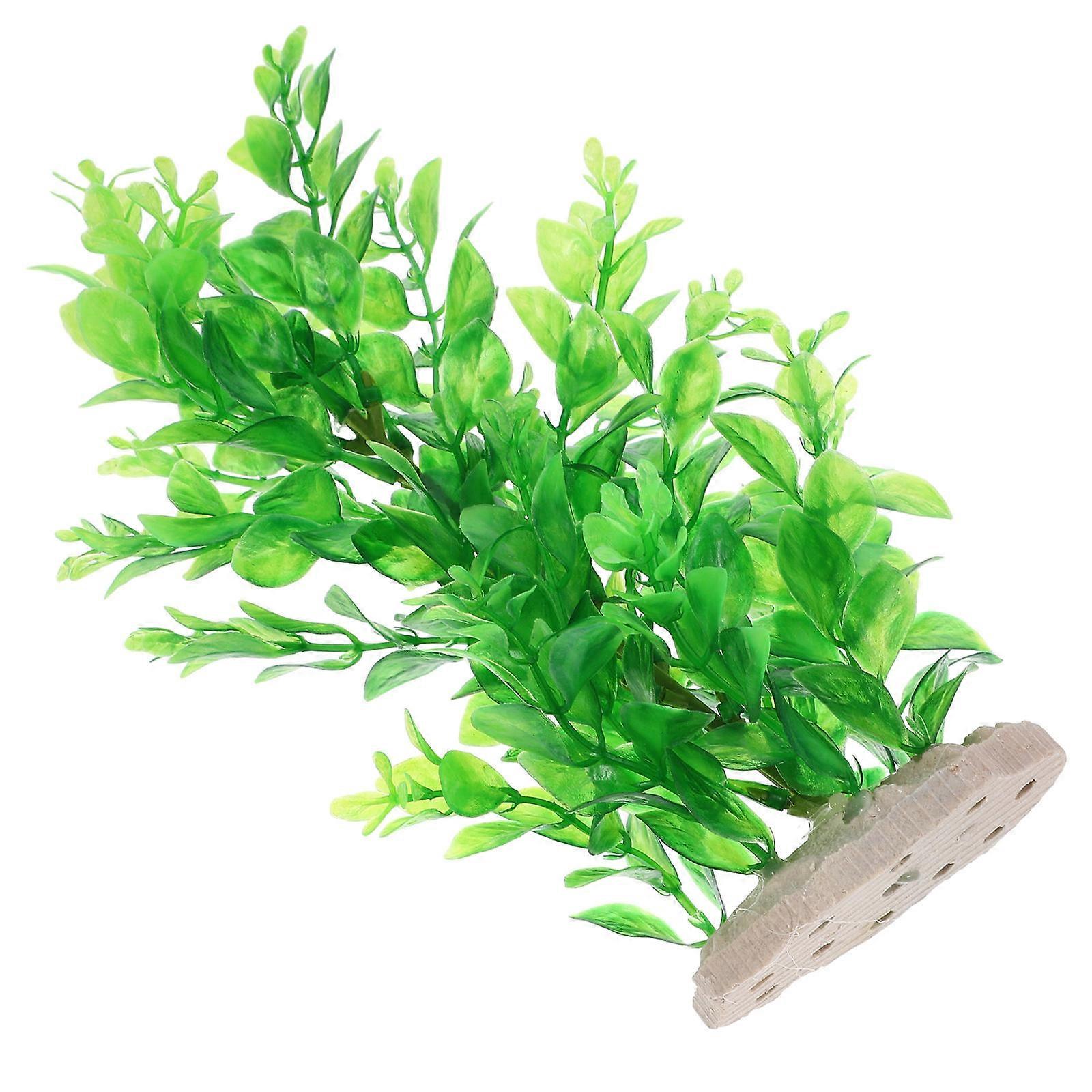 Artificial Fish Tank Plants Fade Resistant Plastic Material 24.50X8.60X5.00CM Office Table Decoration DIY Enthusiasts 1 Set