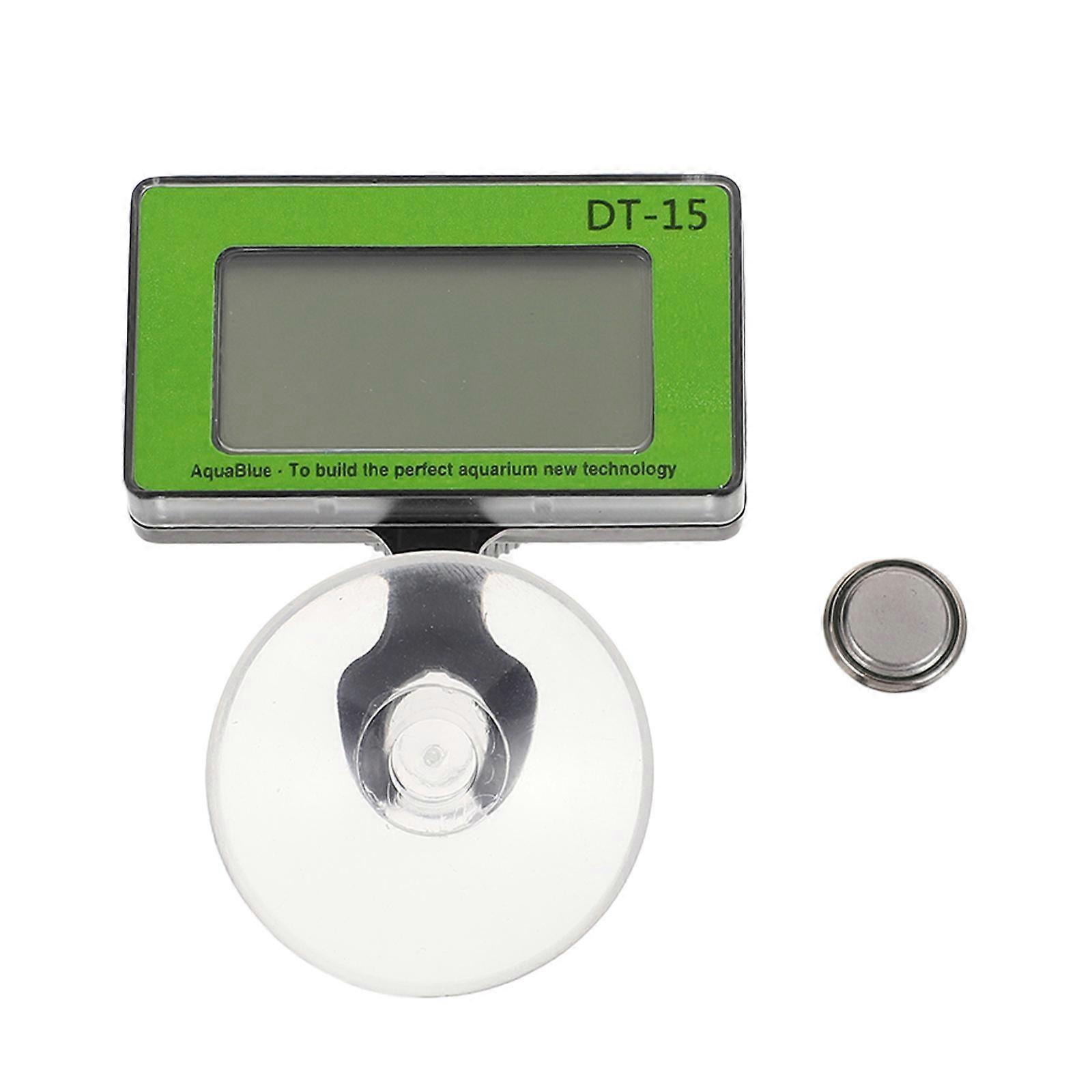 Durable Green ABS Fish Tank Display Thermometer for Home Use with Large Screen and Simple Installation
