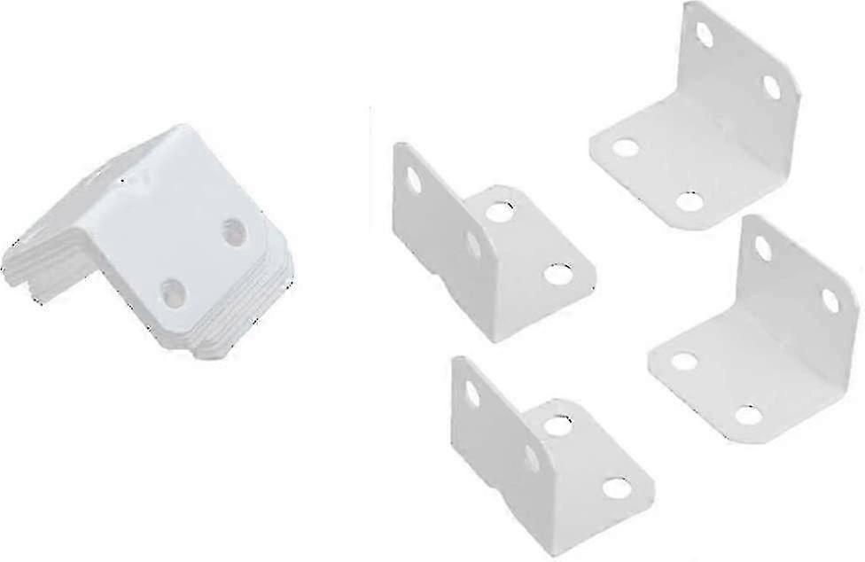 10pcs معدن L شكل الباب نافذة الجرف الزاوية دعامة الزاوية اليمنى قوس أبيض