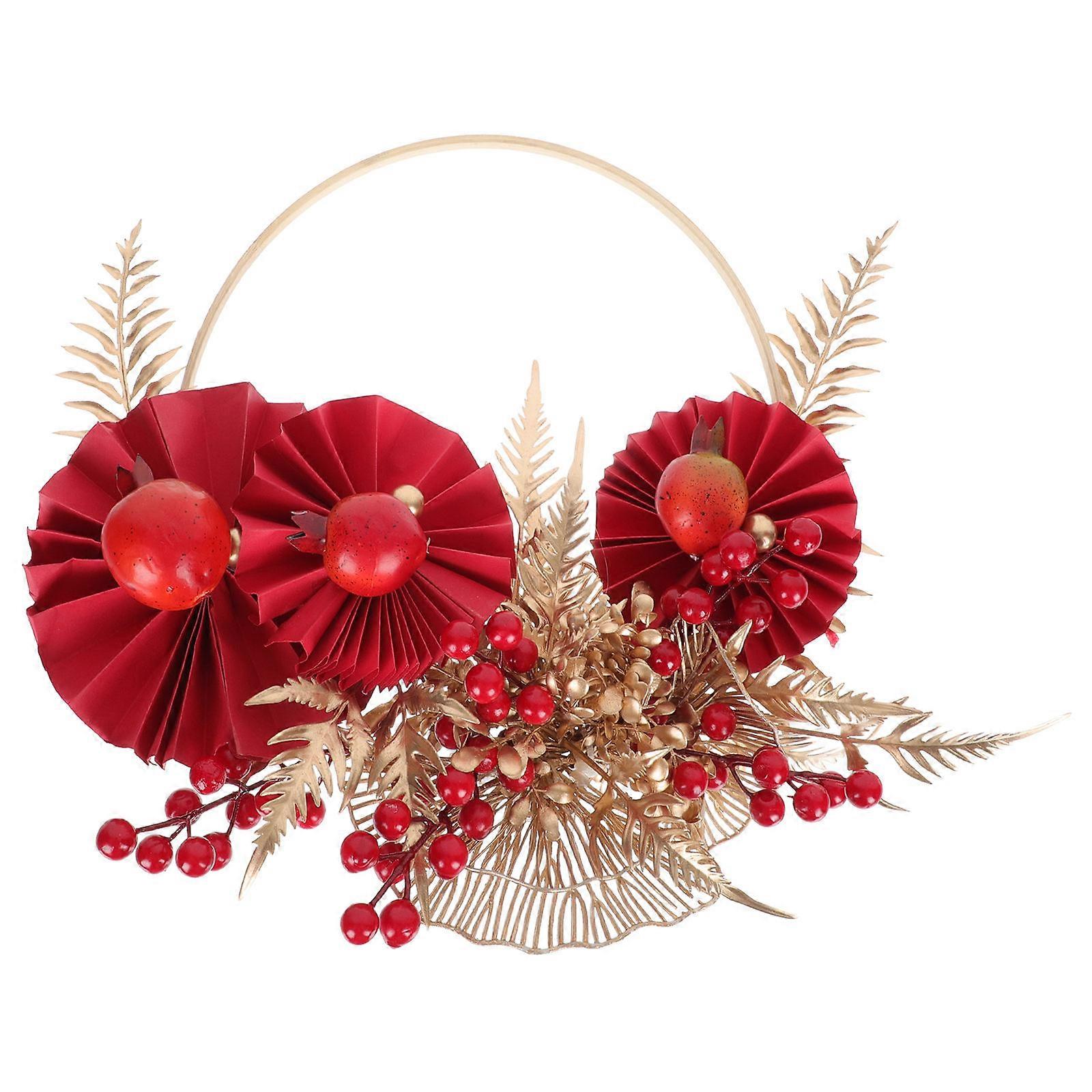 Red Plastic仿真Flower for Decor with Appearance and Festive Atmosphere 1Pc