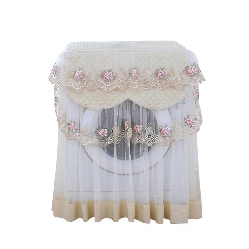 Cover For Washing Machines Universal Home Automatic Impeller Roller Waterproof Non-Polluting Material Beige 60x85 Cm 1Pcs