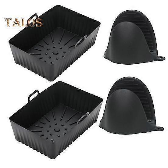 1 Set Oven Basket with Mitts Replacement Wear-resistant Convenient Good Toughness Fryer Tray Pot Kitchen Gadgets