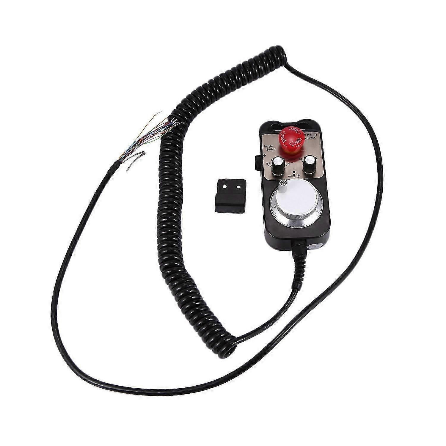 Universal Cnc 4 Axis Mpg Pendant Hand Wheel 100 Pulse 5V & Emergency Stop Cnc Router Handwheel 4Axis