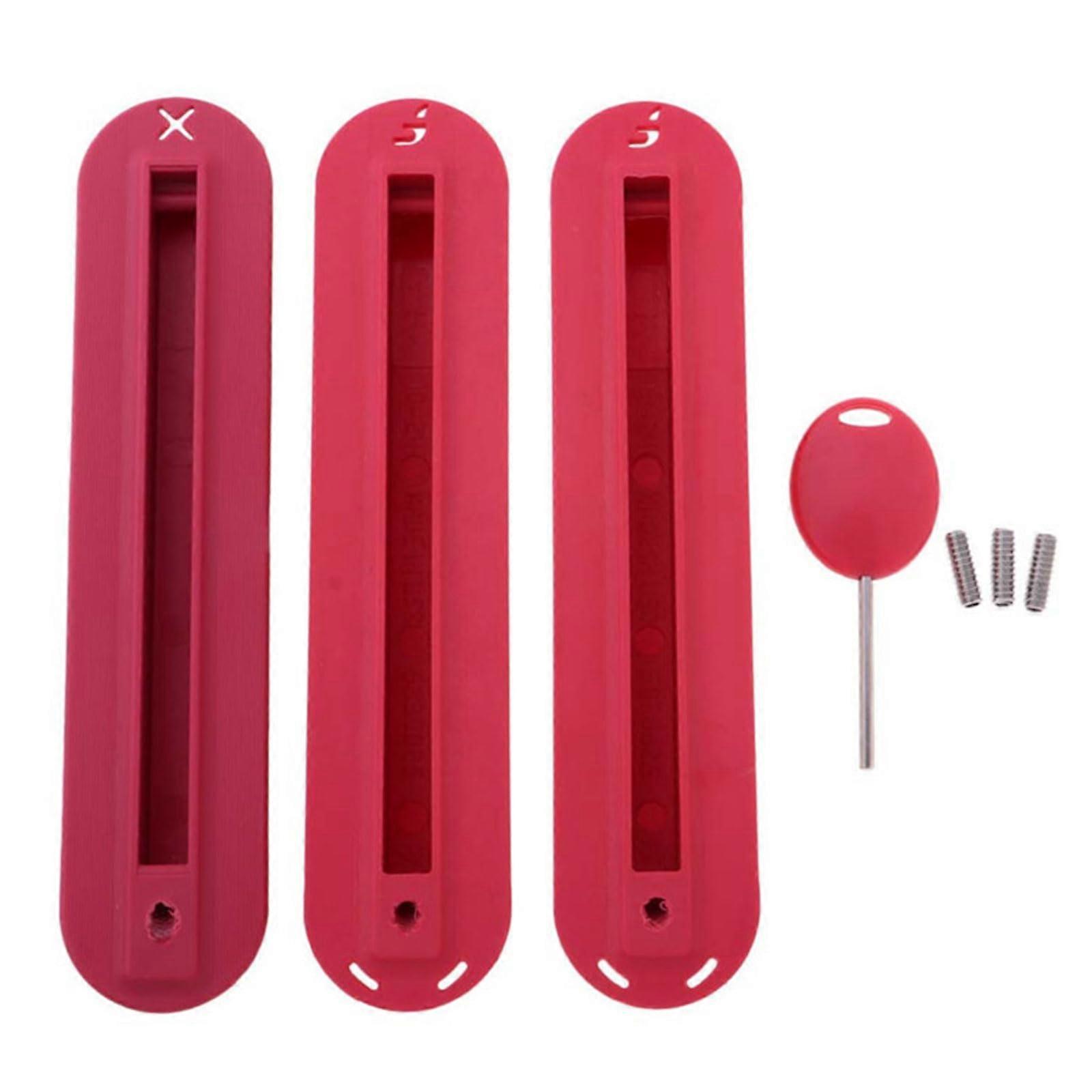 3 pieces Surfboard Fin Box with Key and Screws for  Performance Surfboard Single Center Tail Fin Box Surfboard Center Fin Box Red
