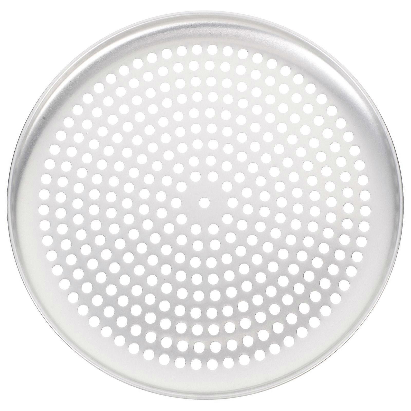 Baking Sheet With Holes Aluminium Alloy Round Perforated Design High Temperature Resistant 12 Inch 1Set
