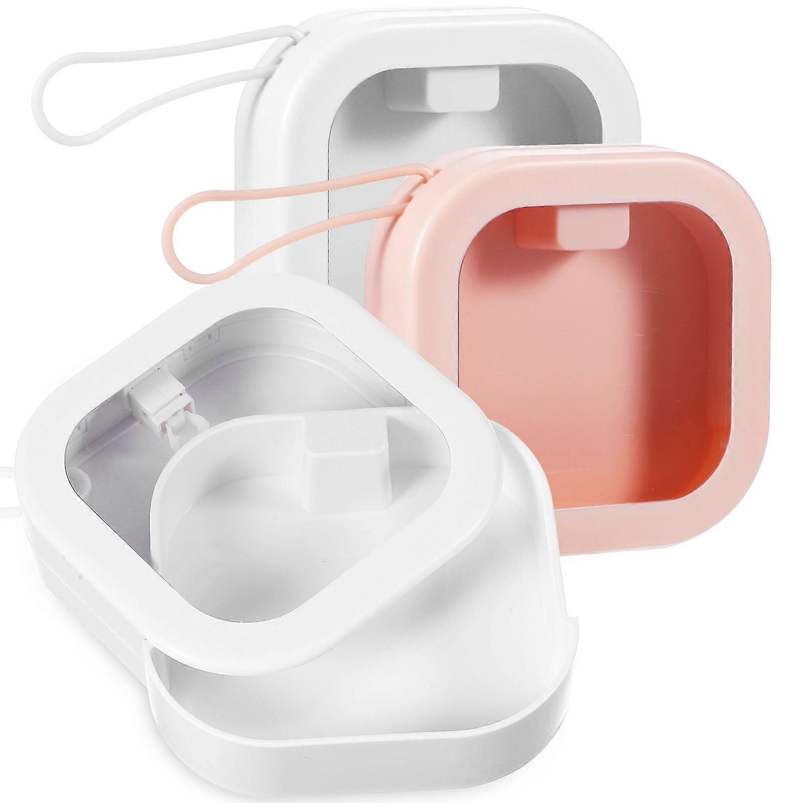 Retainer Cases Portable Storage Case For Cleaning ABS 3Pcs