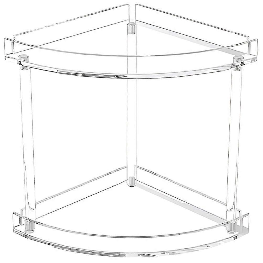 Corner Countertop Organizer Triangular Acrylic Bathroom Organizer Countertop Storage Rack Simple Design For Bathroom 1Pcs