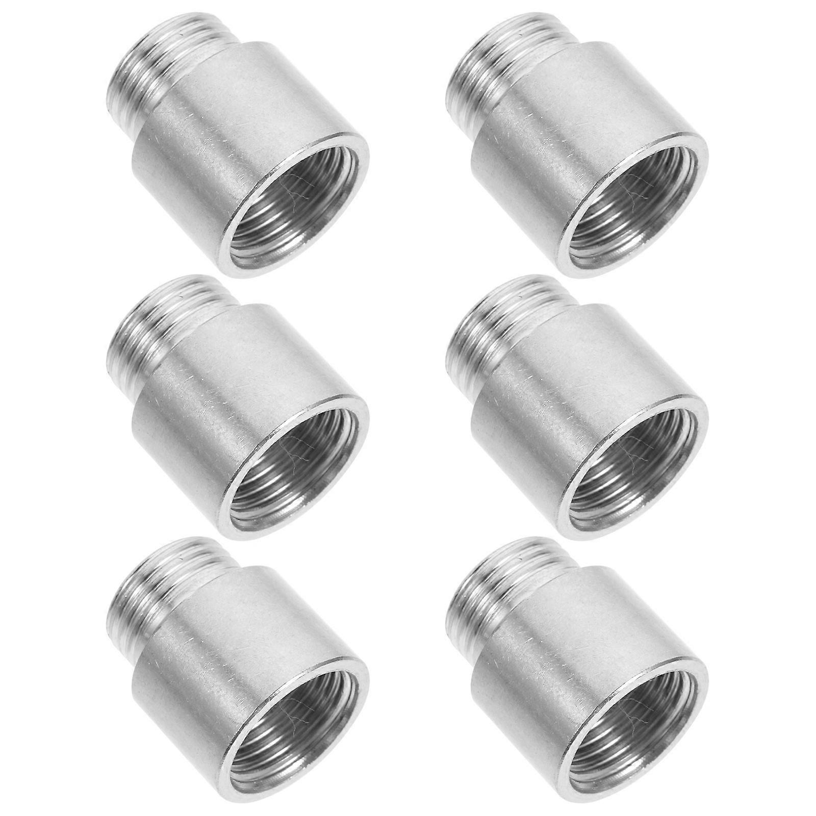 Stainless Steel Pipe Fitting Garden 1/2 Thread Reducer Coupling Extension 6Pcs