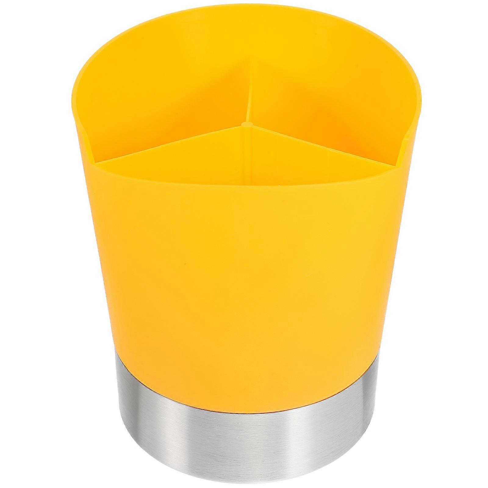 Straw Holder For Large Straws Three-Grid Straw Storage Drainage Home Supplies Purple 17x14.5cm 1Pcs