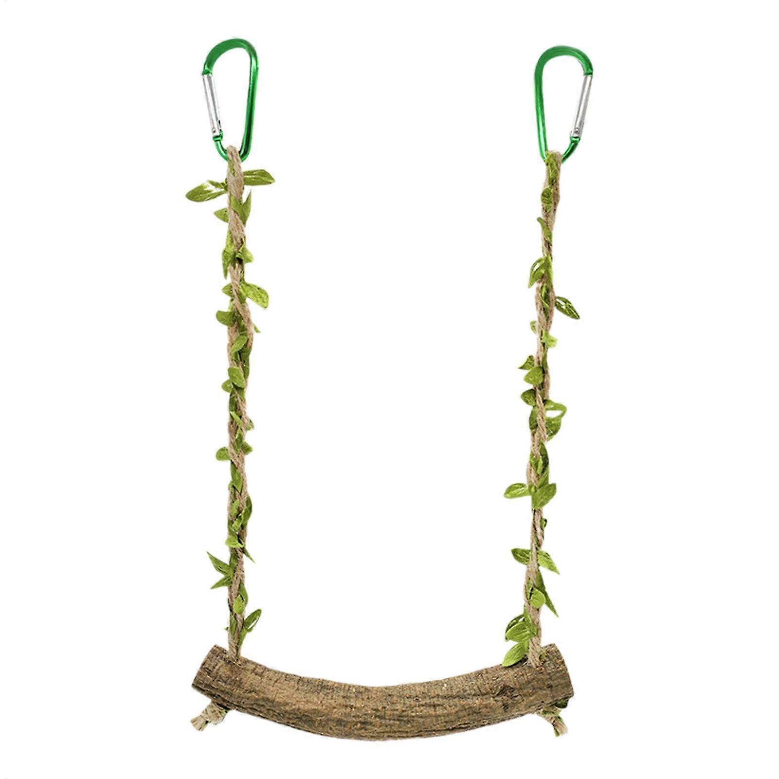 Bird Swing for Parrots - Interactive Perch Holder Toy for Finches and Birds, Durable Hanging Bracket, Medium Size