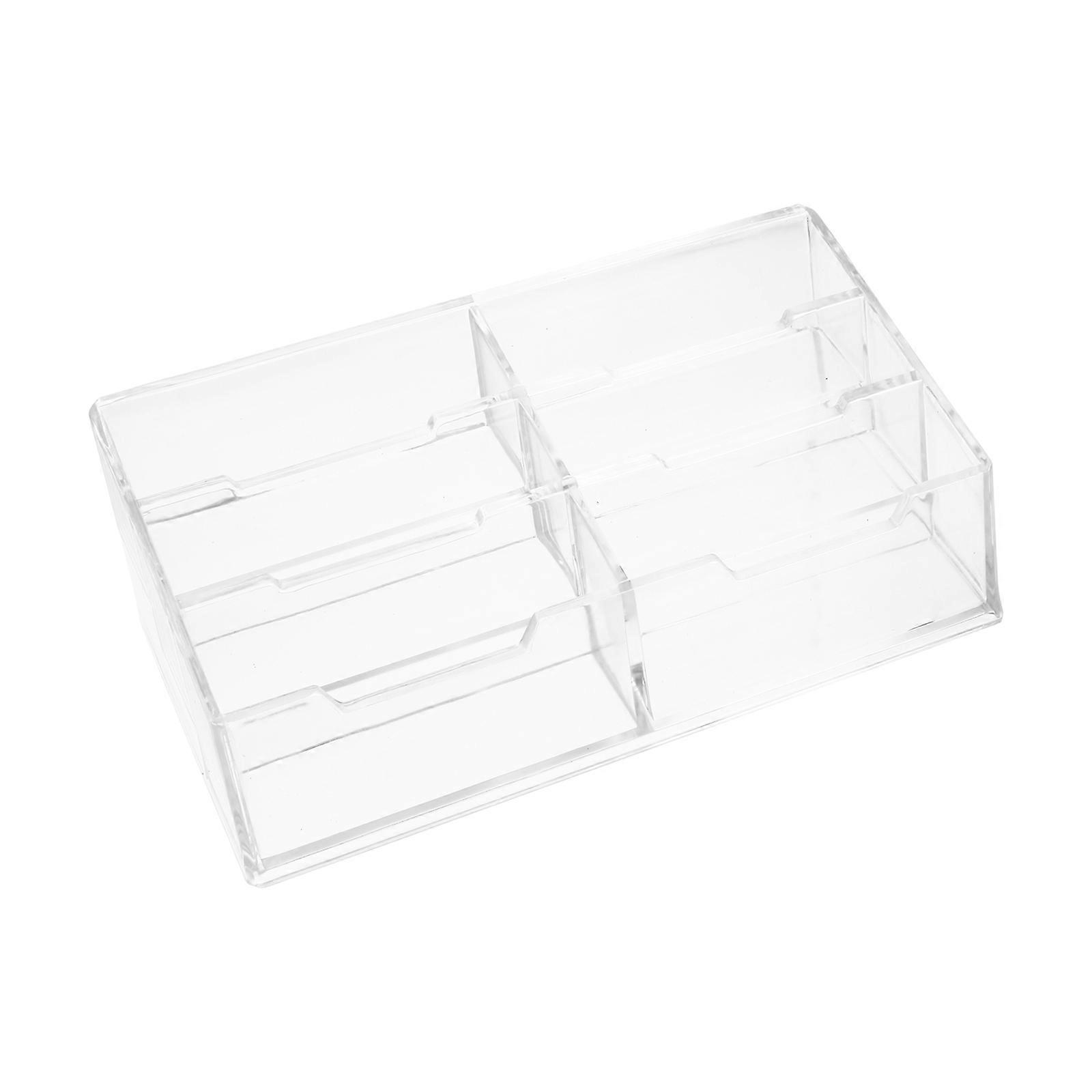 Storage Box For Pencil Transparent Storage Box Desk Organization Compact 20.5x10.3x6cm Organization 1Set