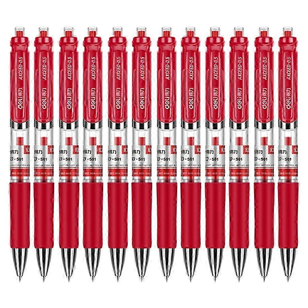 12Pcs Press Type Retractable Gel Pens for Smooth Writing 0.5mm