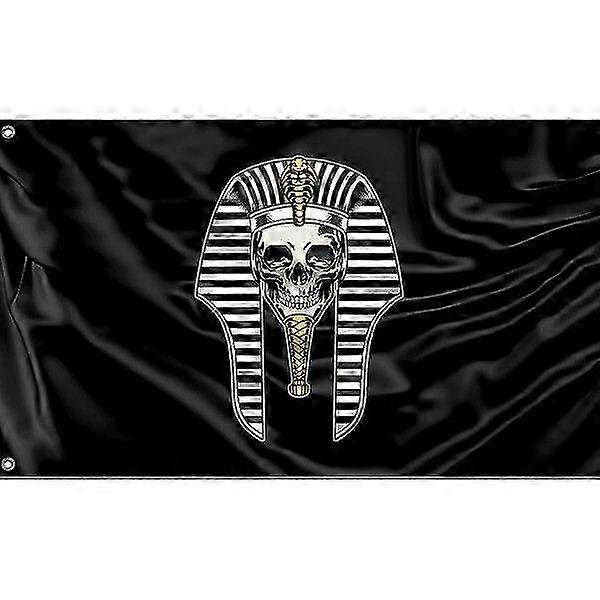 Egyptian Pharaoh Skull Flag | Unique Design, Available in Multiple Sizes