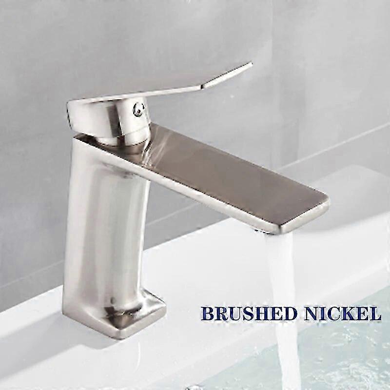 Brushed Gold Bathroom Basin Faucet Bubbler Gentle Effluent Single Handle Hot and Cold Mixer Tap Sink Faucet
