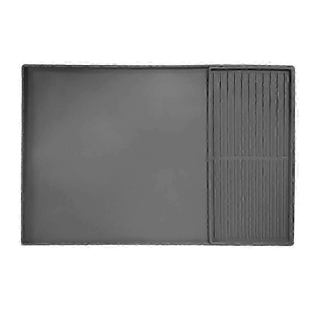 حصيرة قهوة سيليكون مع حواف مرتفعة ، حصيرة بار قهوة مقاس 24 × 16 بوصة لأسطح العمل ، ملحقات بار القهوة تناسب تحتها