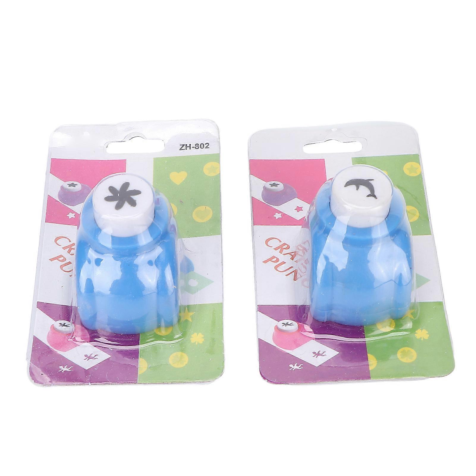 2Pcs Mini Paper Punch Craft Tools 3.2x2.5x3.2cm DIY Scrapbooking