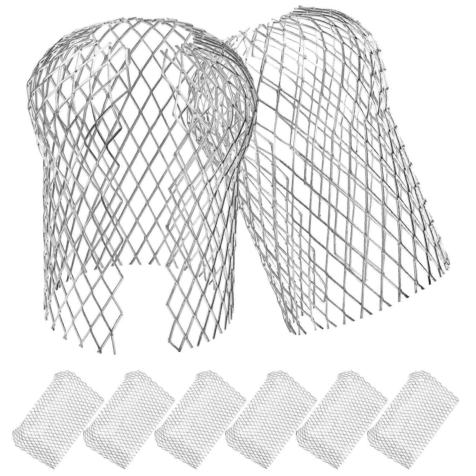 Gutter Guard Filter Mesh Protector For Outdoor Drainage Pipe Silver 8Pcs