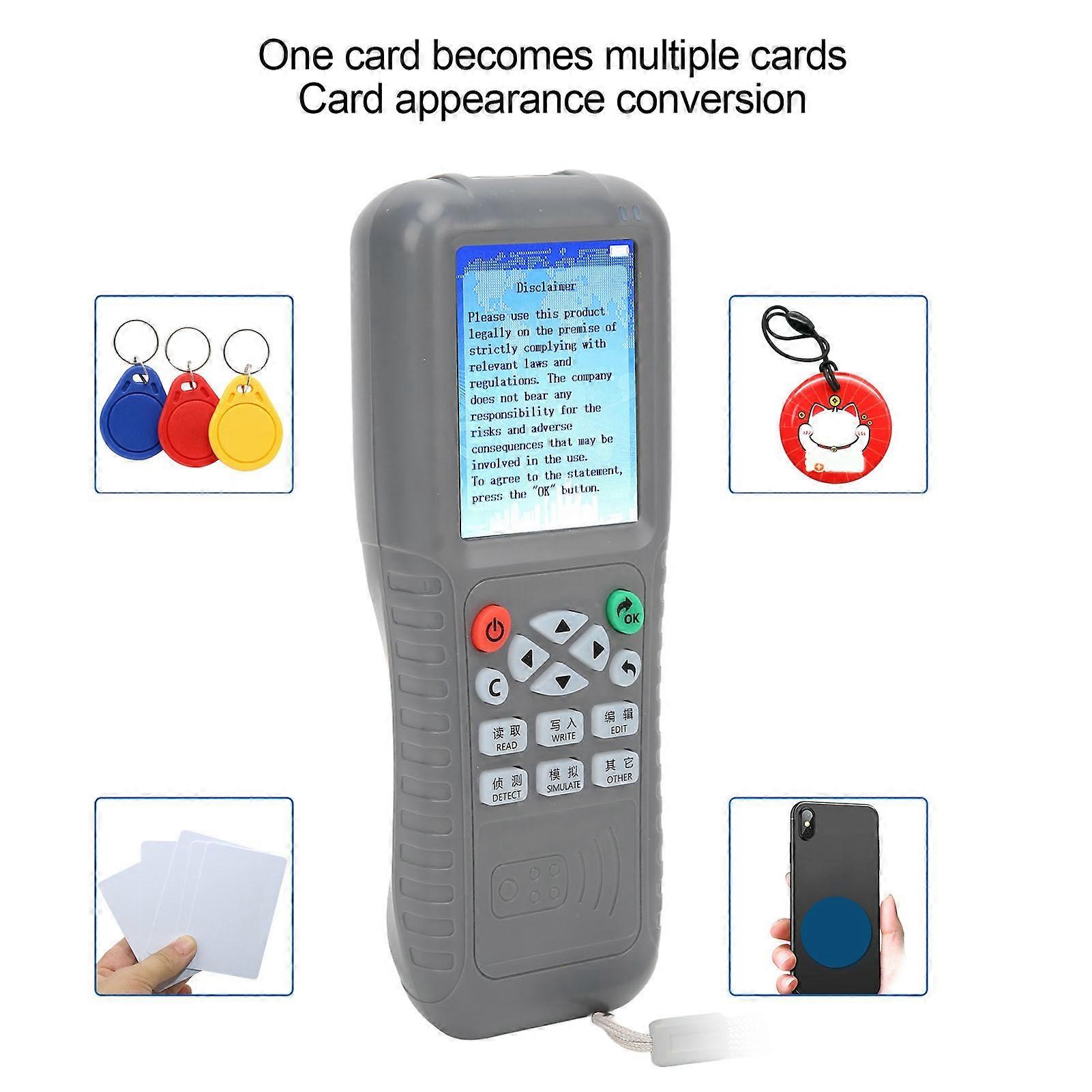 Smart Card Copier Reader Writer Full Color Large Screen Voice Prompts Handheld for IC ID Elevator