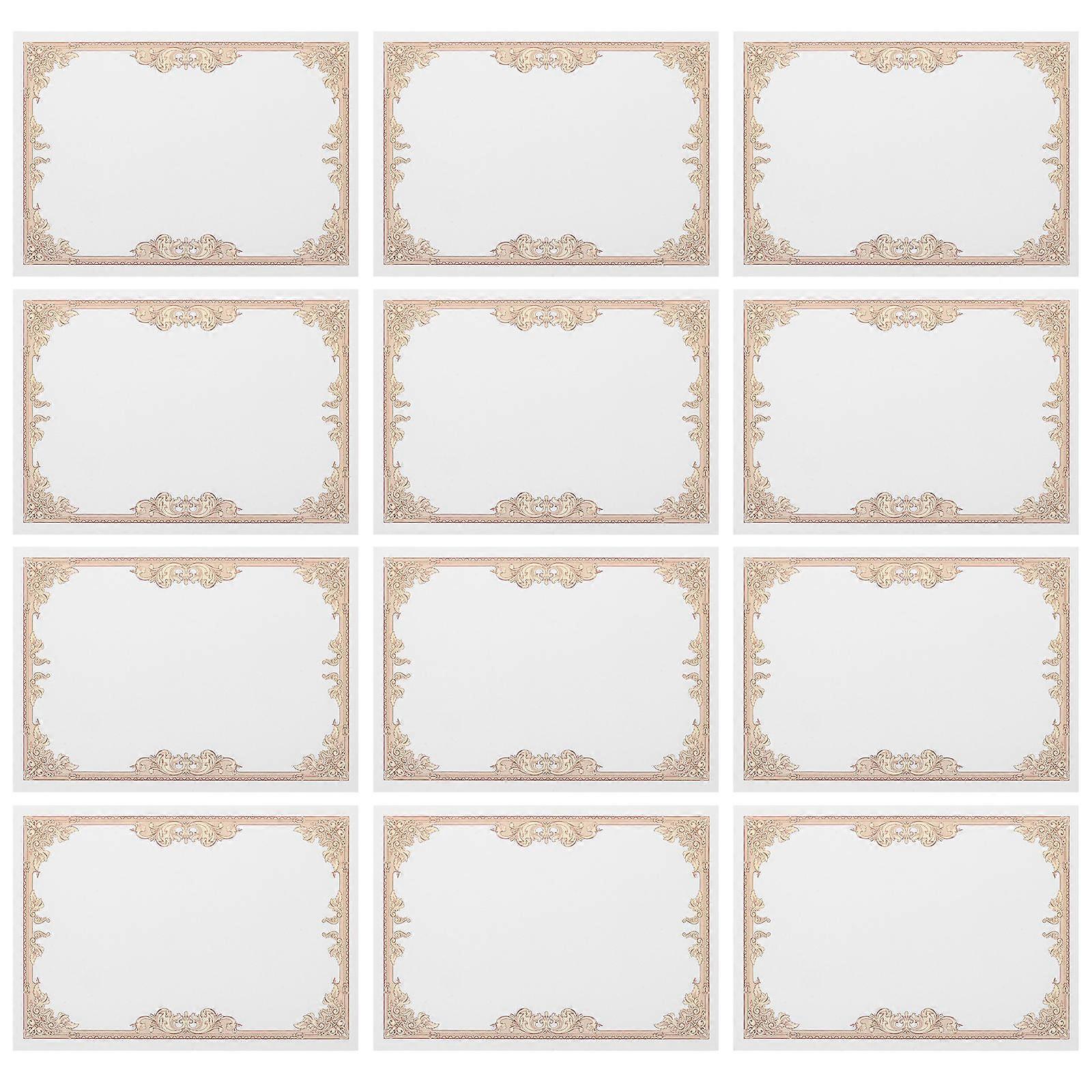 Certificate Inner Paper for Lab Use 30Pcs Golden Printable Diploma Sheets