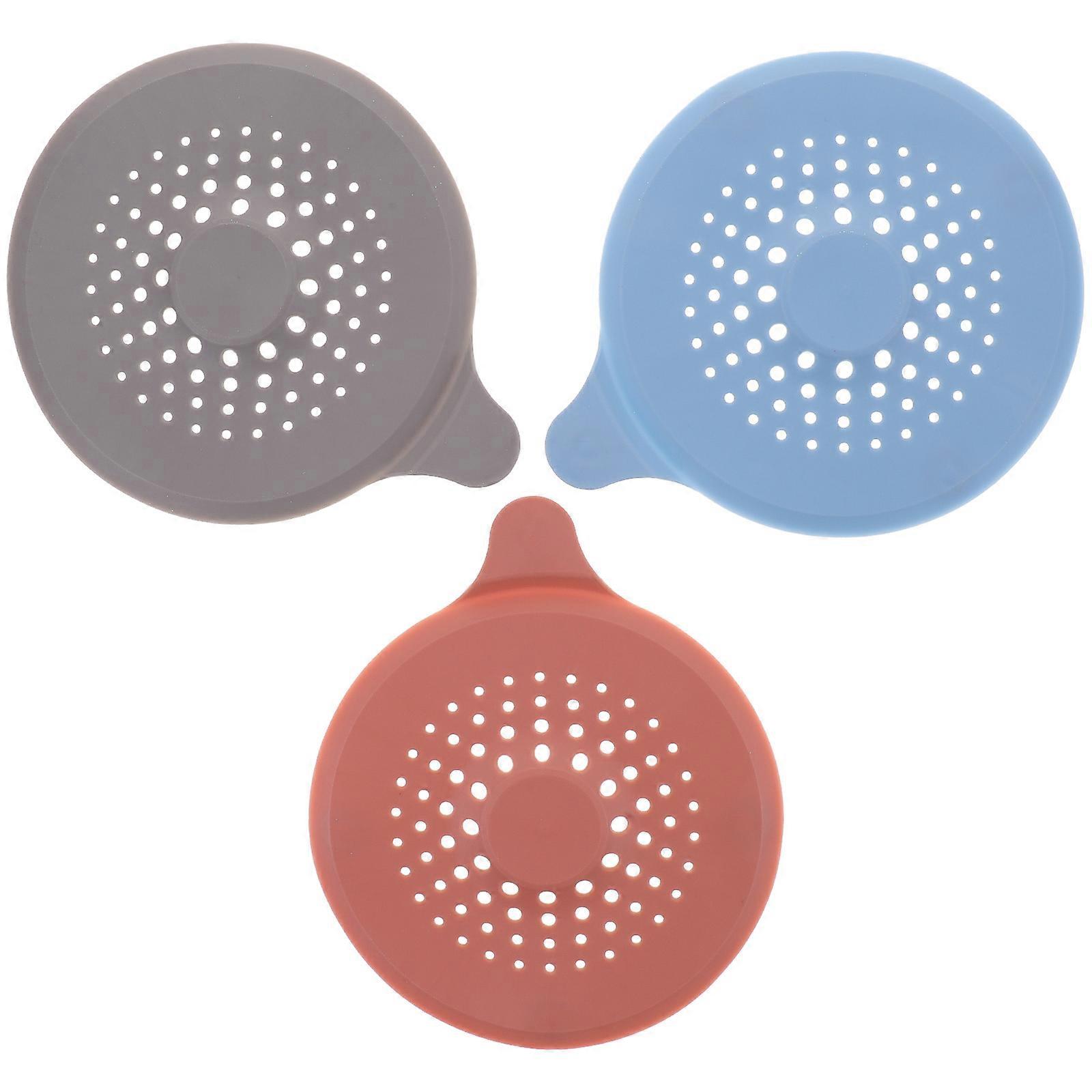 Kitchen Sink Strainer Cover Homeowners Flexible And Durable Gray 3Pcs