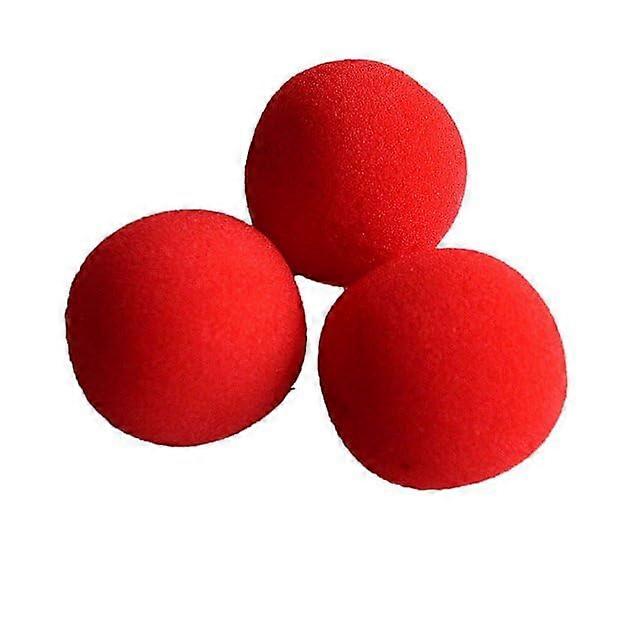 Red Magic Soft Red Sponge Balls - 10 Pack Classic Street Comedy Magic Props (4.5cm) for Close-Up Tricks