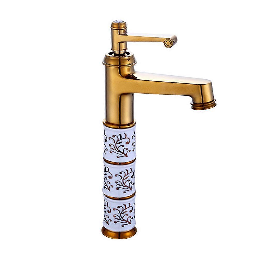 Wash Basin Tap Copper European Style Bathroom Sink Faucets Space Saving 1Set