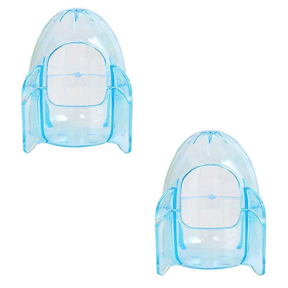 Small Pet Hamster Bath Supplies Bathing Use Durable Plastic Material 2Pcs
