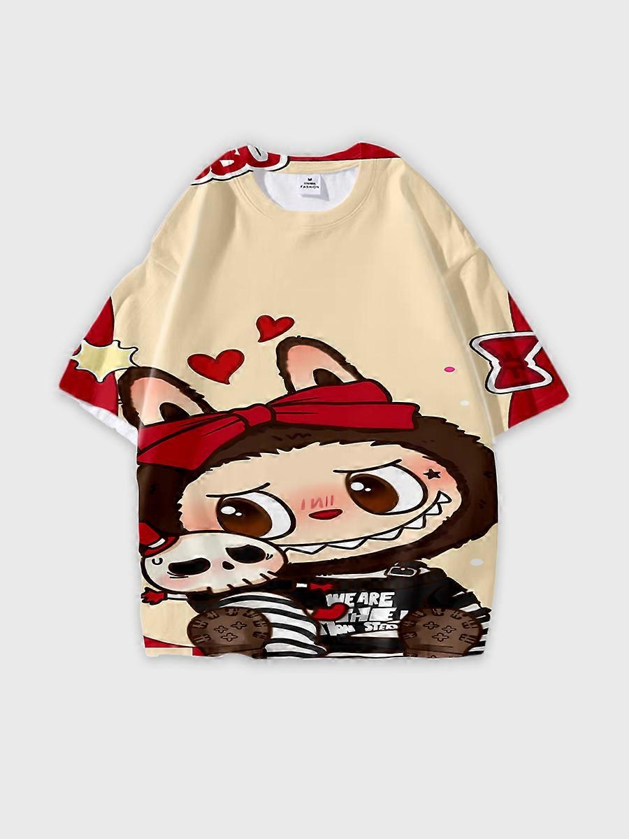 T-shirt round neck Pattern loose short sleeve JW6460