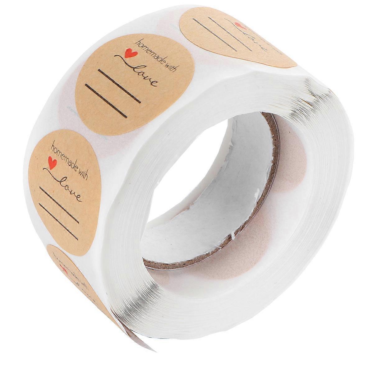 Sticker Label Round Sticker Labels Handmade Enthusiasts Multi 1 Roll 500Pcs