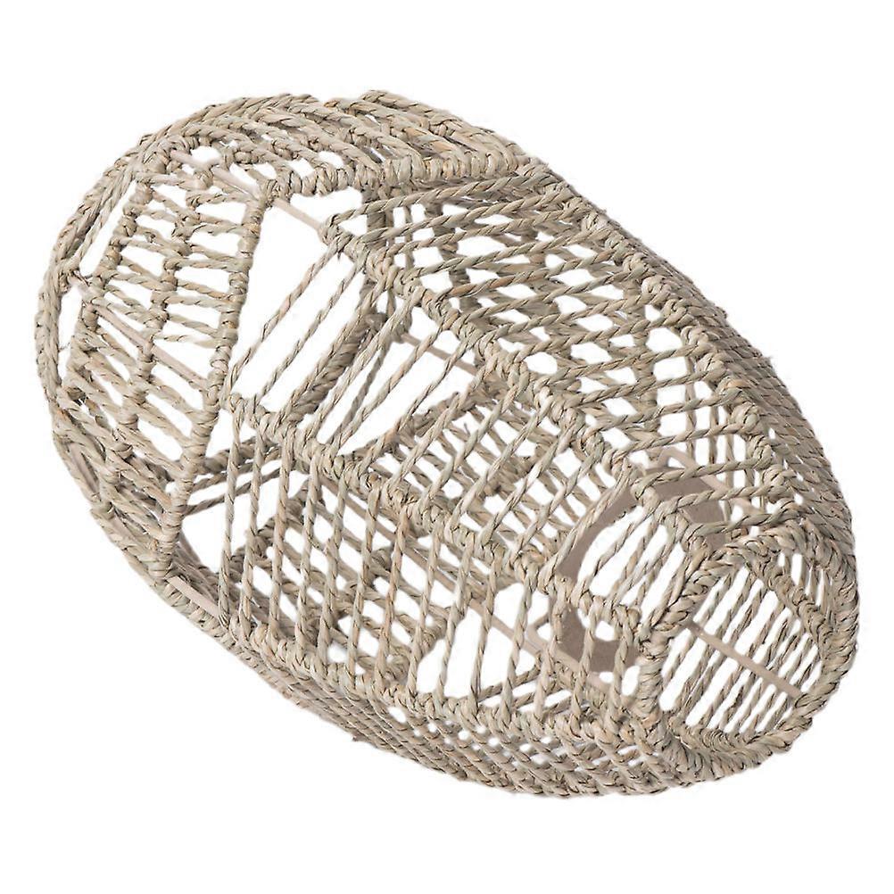 Replacement Lamp Shade Woven Lampshade Restaurant Use Small Size Straw and Iron 8.7×5.1×2.6in 1Pack