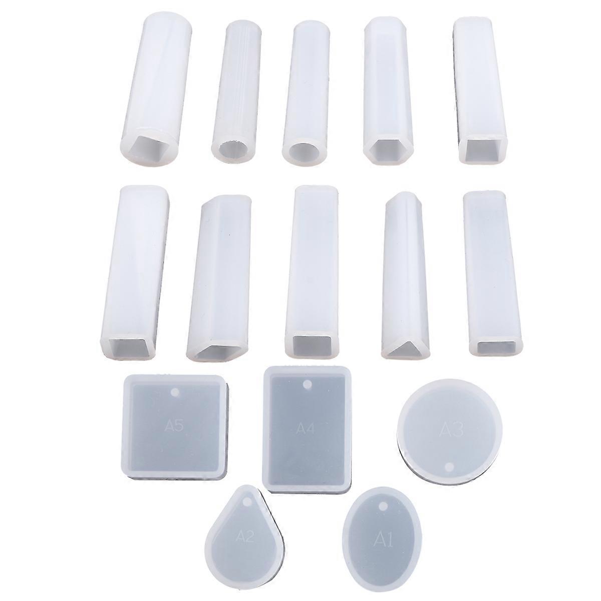 Necklace Making Kit DIY Pendant Mold Transparent Color Column Shape for present Making 5.5X2CM 115Pcs