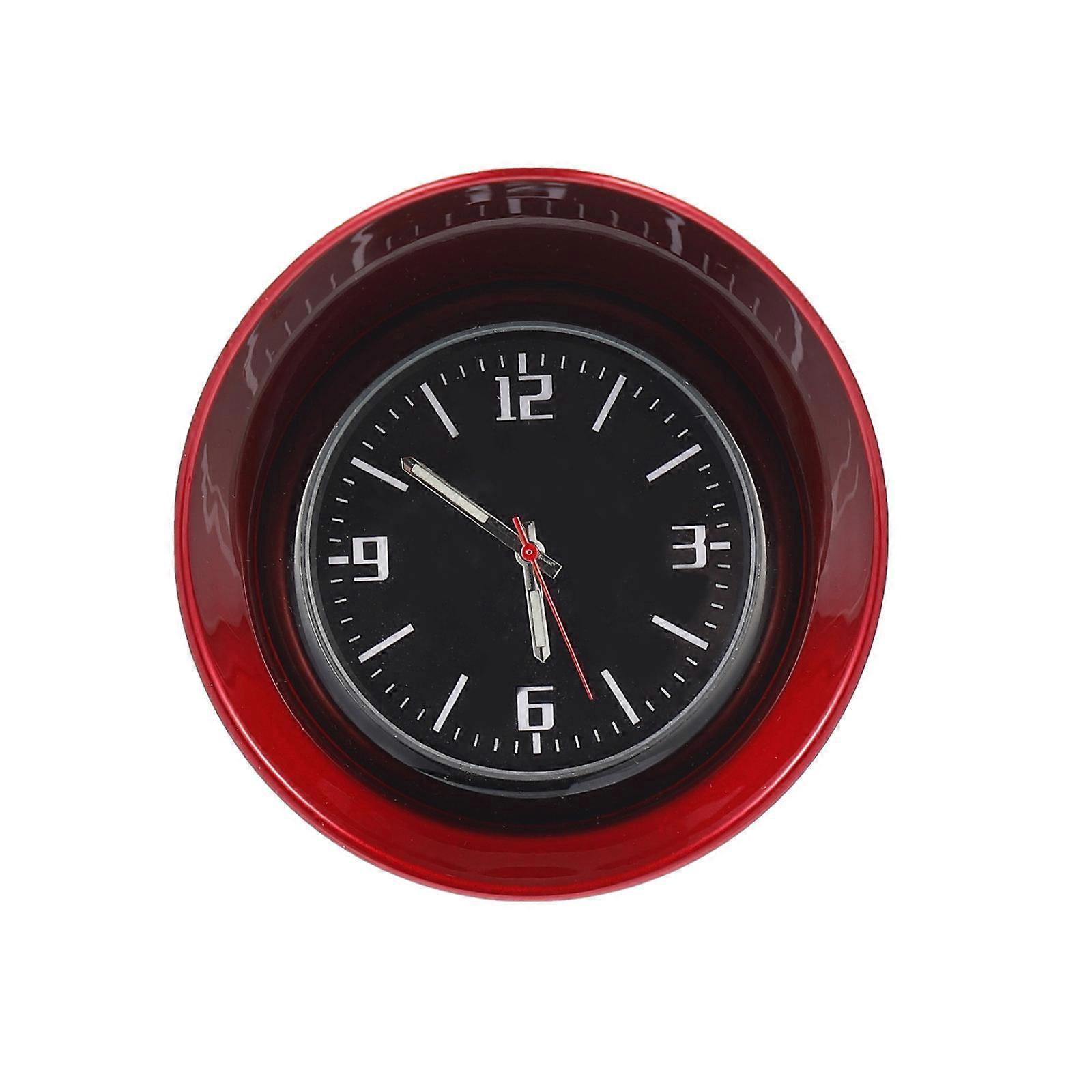 Practical Car Dashboard Clock with Clear Lens and Durable Materials for Decor Red 1 Set