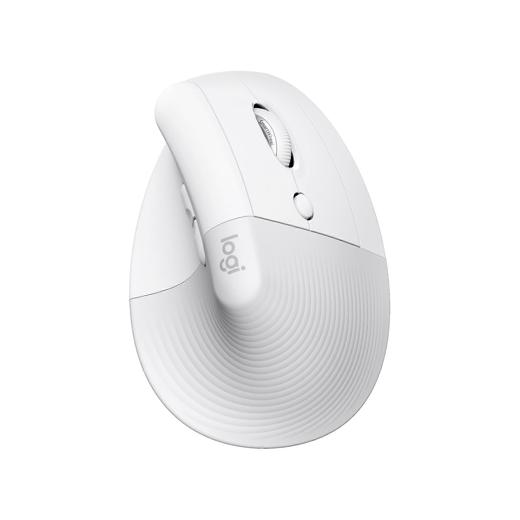 Lift for Mac, Wireless Vertical Mouse, Bluetooth, Quiet Clicks, Smartwheel, 4 Buttons, macOS/iPad White