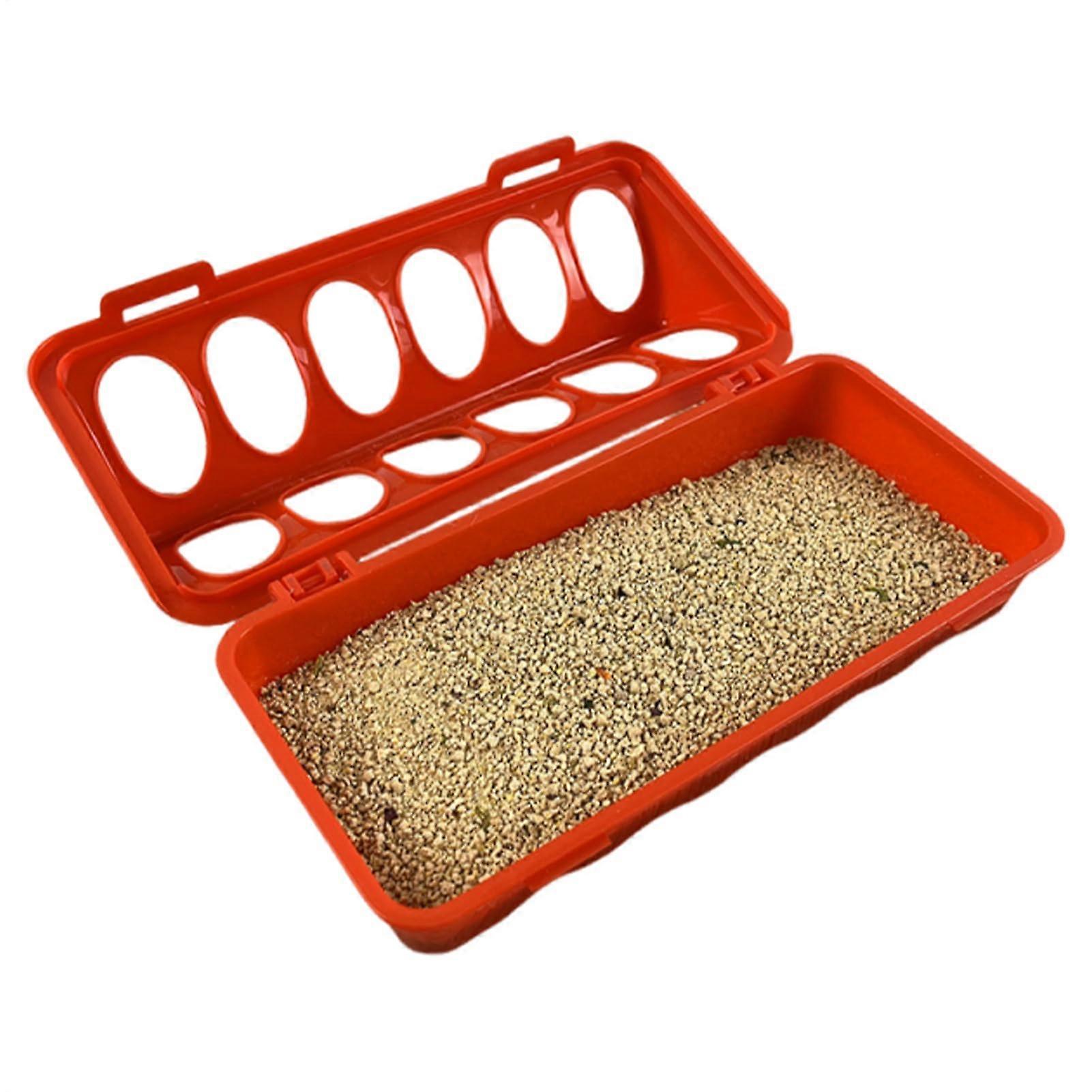 Poultry Feeder, Feeding Tray with Hole System for Birds, Ducks, Pigeons – Indoor and Outdoor Use, 12 Holes