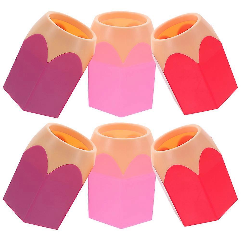 Classroom Pencil Holder Hexagonal Base Simple Elegant Style Students Teachers Office Workers 3.93X3.54X3.54in 6Pcs