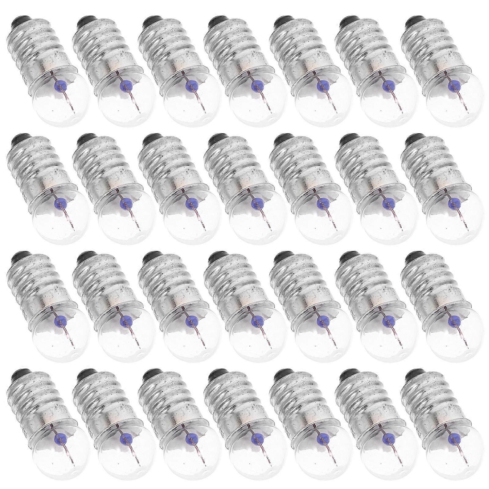 50pcs Mini Screw Base Light Bulbs 2 5V for Student Experiments Flashlights DIY Kits Bright Low Voltage Miniature