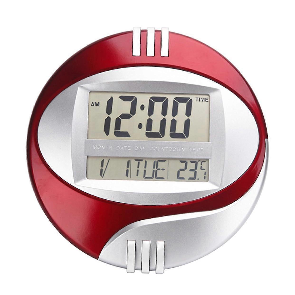 Digital Clock Bedroom Floor Clock With Humidity Meter Thermometer Pot Temperature Display Wall Desk Alarm Clock Red