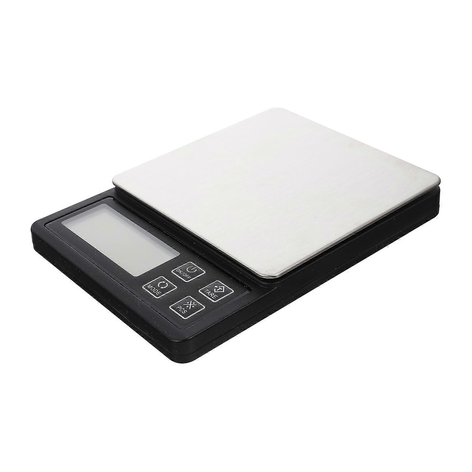 Digital Scale with Large Platform for Measuring Use in Kitchen ABS and Stainless Steel Multi Color 3 x 5 inches