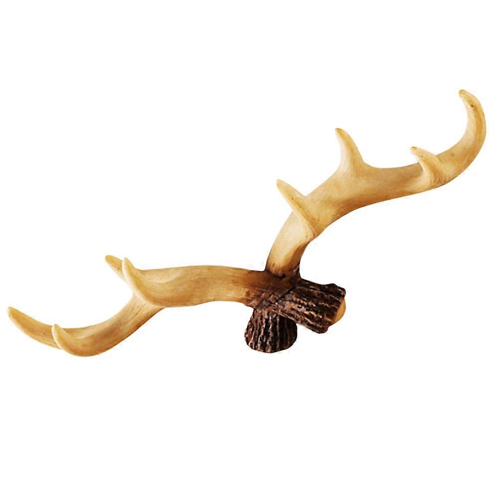 Decorative Coat Hook Antler Shape Key Hanging Decoration Classic Minimalist Indoor Wall Decor Hand-carved 1Pcs