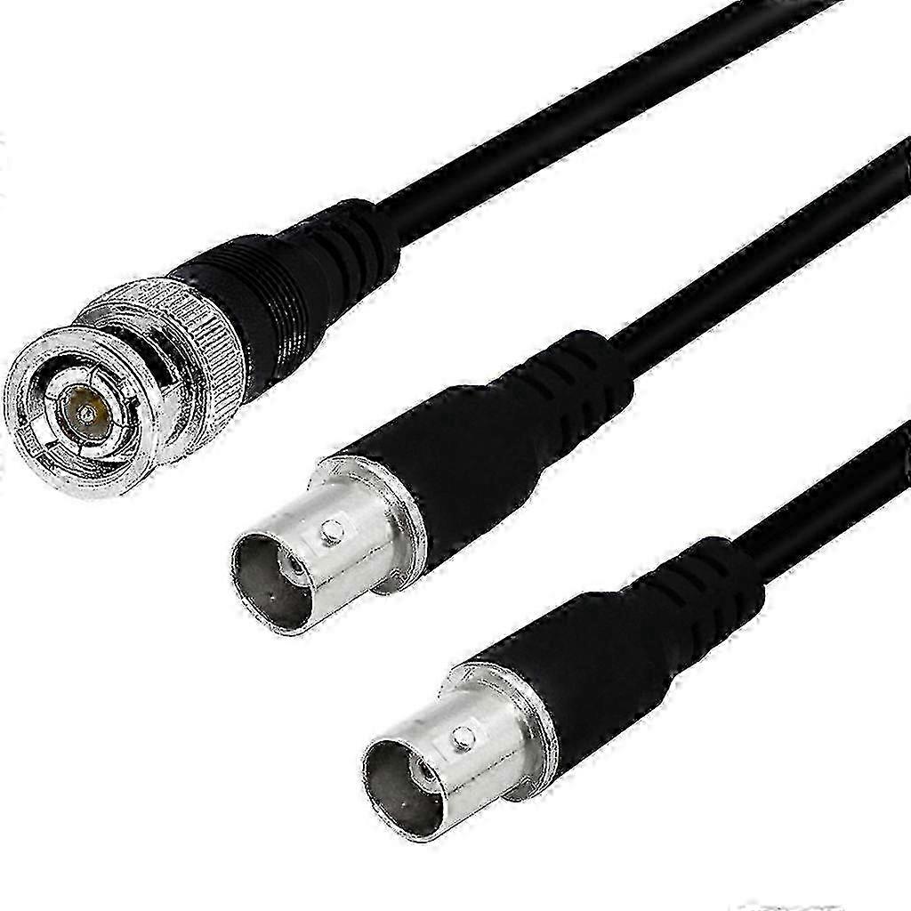1.6ft BNC Y Splitter Wire - 1 Male to 2 Female Connector for HD Video and Radio Frequency 2025