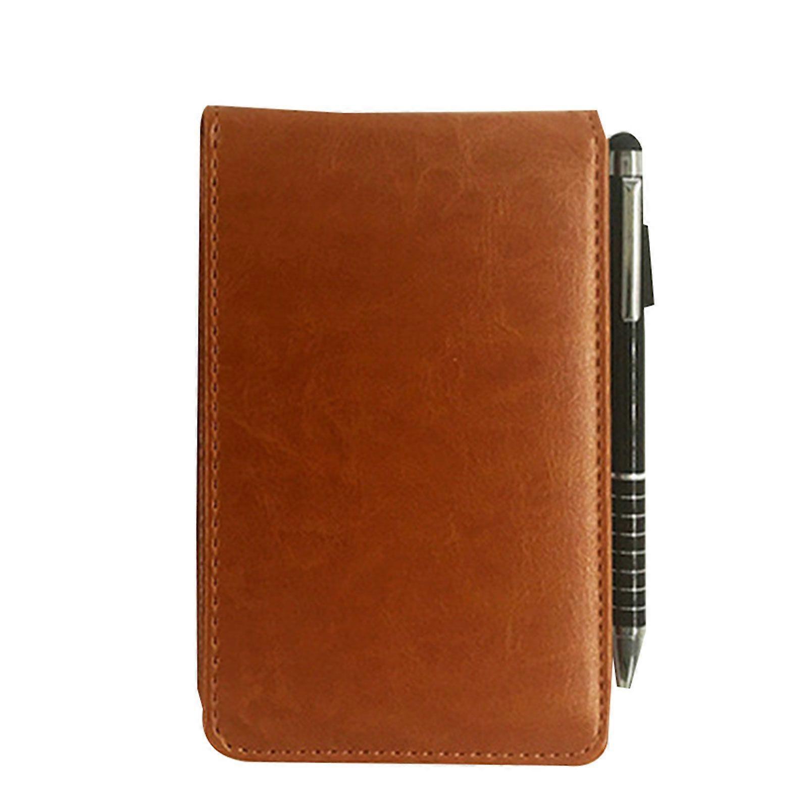Multifunction Pocket Planners A7 Notebook Stylus Pen Notepads PU Leather Cover