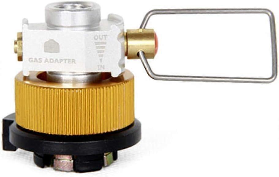 Gas conversion device, refill flat gas tank, camping gas conversion valve, suitable for nozzle bottle type/butane gas cartridge, etc. (1set)