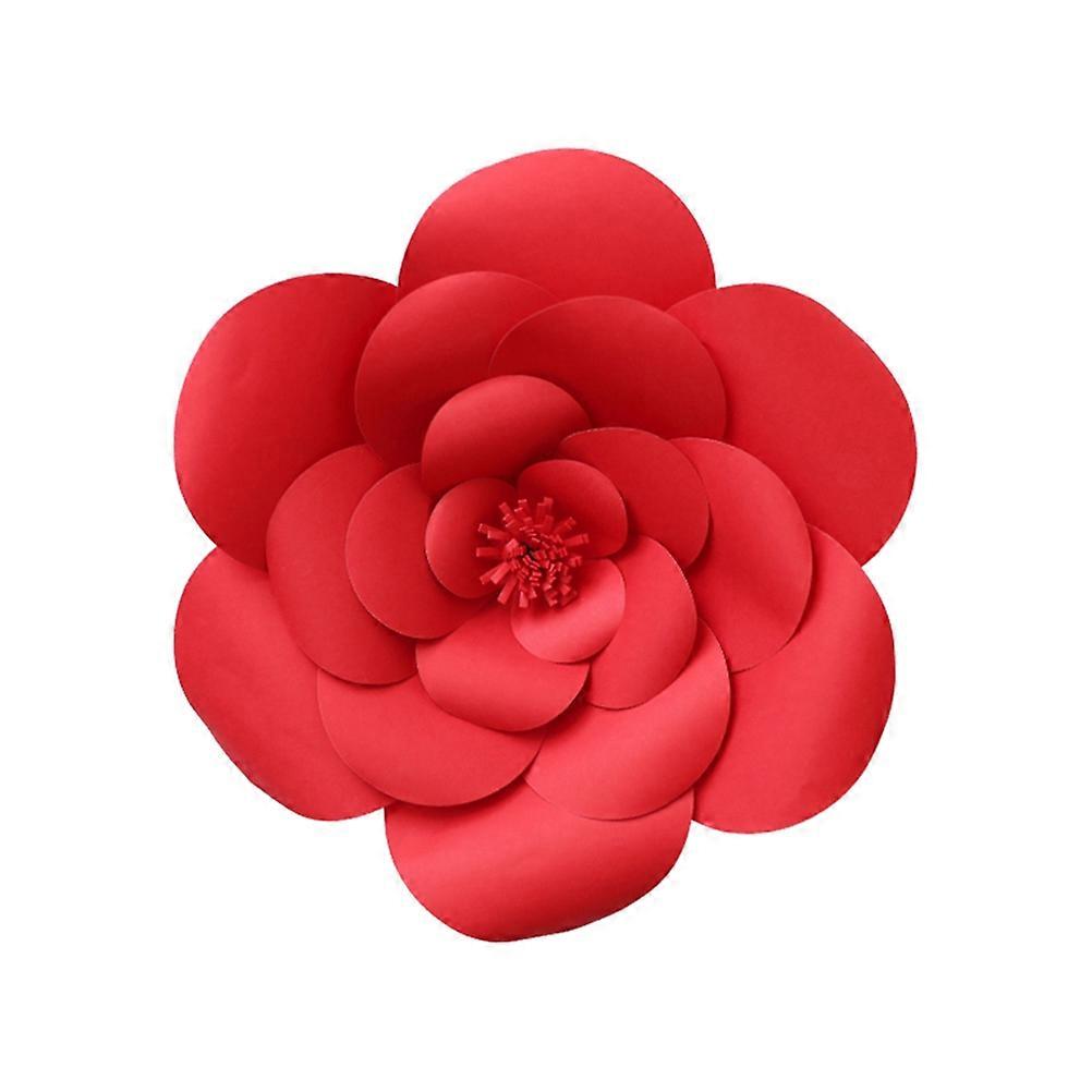 3D Red Paper Flower Wall Decor for Wall Decoration Elegant DIY Party Home Wedding Backdrop 20cm