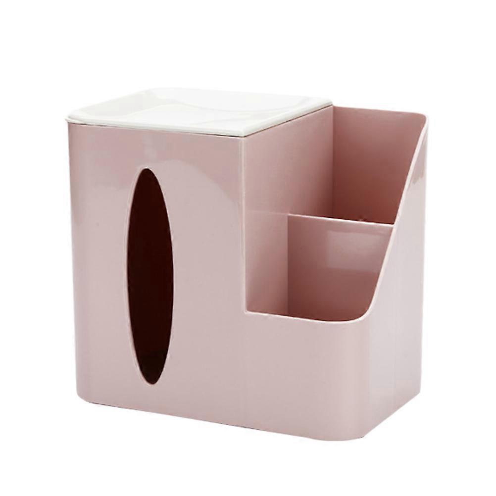 Pink Plastic Tissue Box with Cover for Home Office Use Made of PP Lightweight and Portable 5 x 3.2 x 4.1 inches