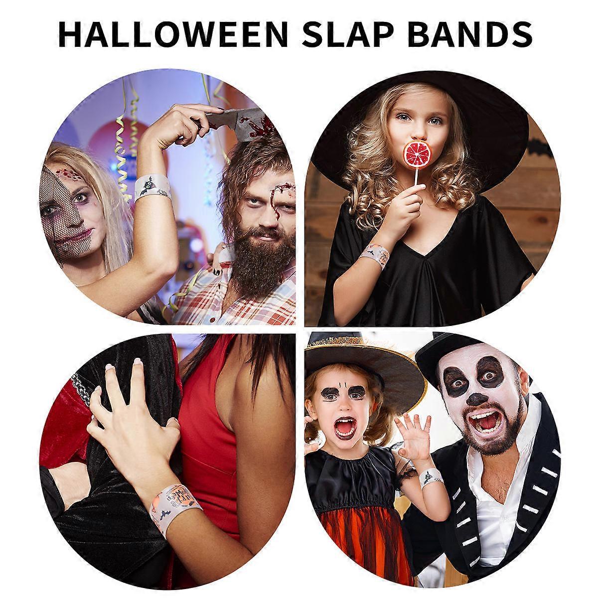 Festival Wristbands Children Halloween Theme Round Shape PVC Material for Birthdays and Banquets 20Pcs
