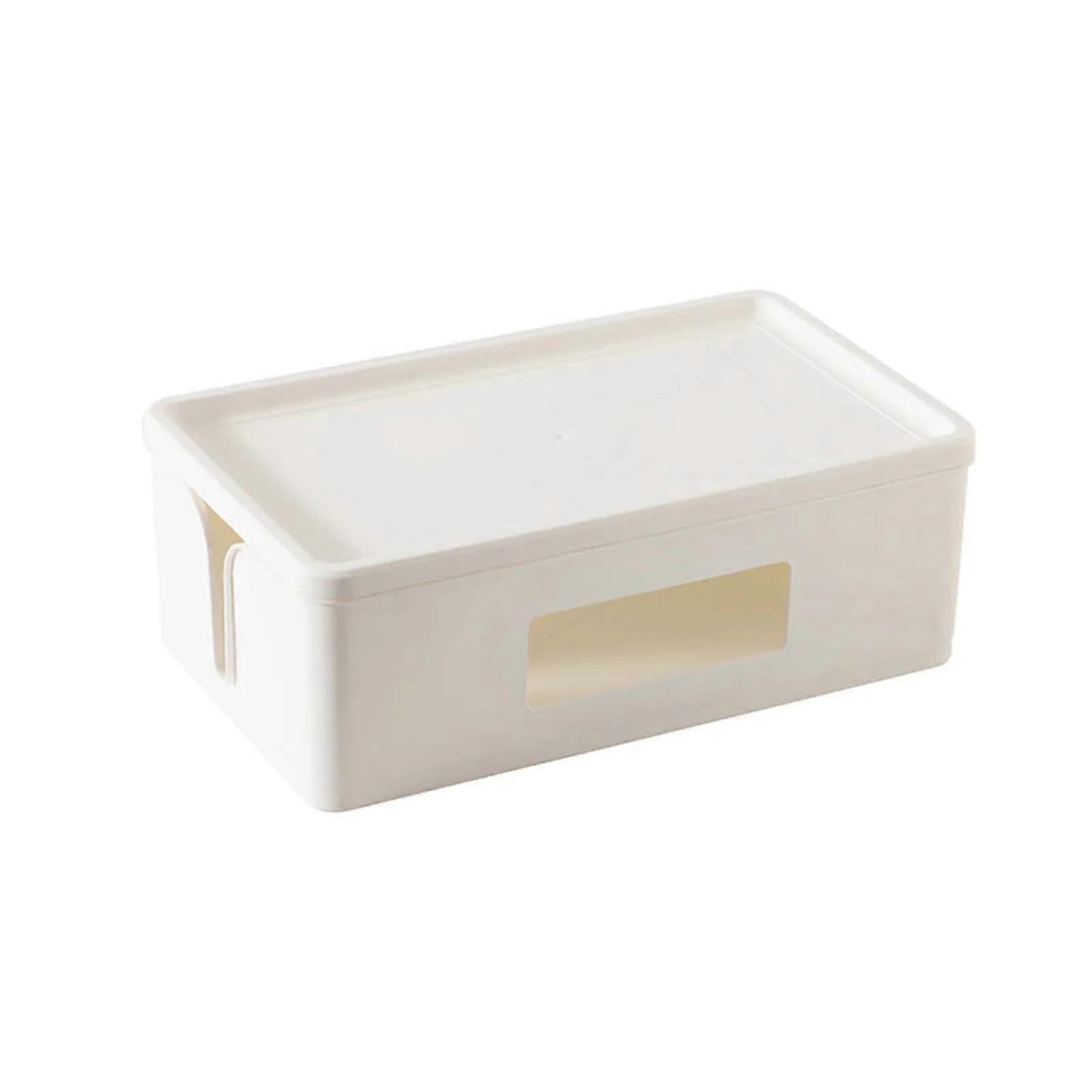 Cable Organiser Cable Storage Box White Desktop Cable Organiser For Hiding Cables Data Line Holder